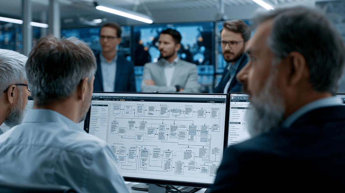 COO and operations leaders reviewing AI-enabled workflow automation across business processes.